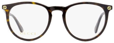 Gucci Oval Eyeglasses GG0027O 002 Havana 50mm 